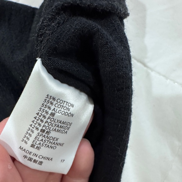 Brandy Melville Black Off the Shoulder Long Sleeve Top - Picture 3 of 5